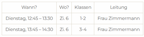 Ganztagsangebot an der Grundschule Hermsdorf - Kreatives Gestalten