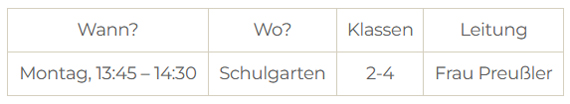 Ganztagsangebot an der Grundschule Hermsdorf - Schulgarten